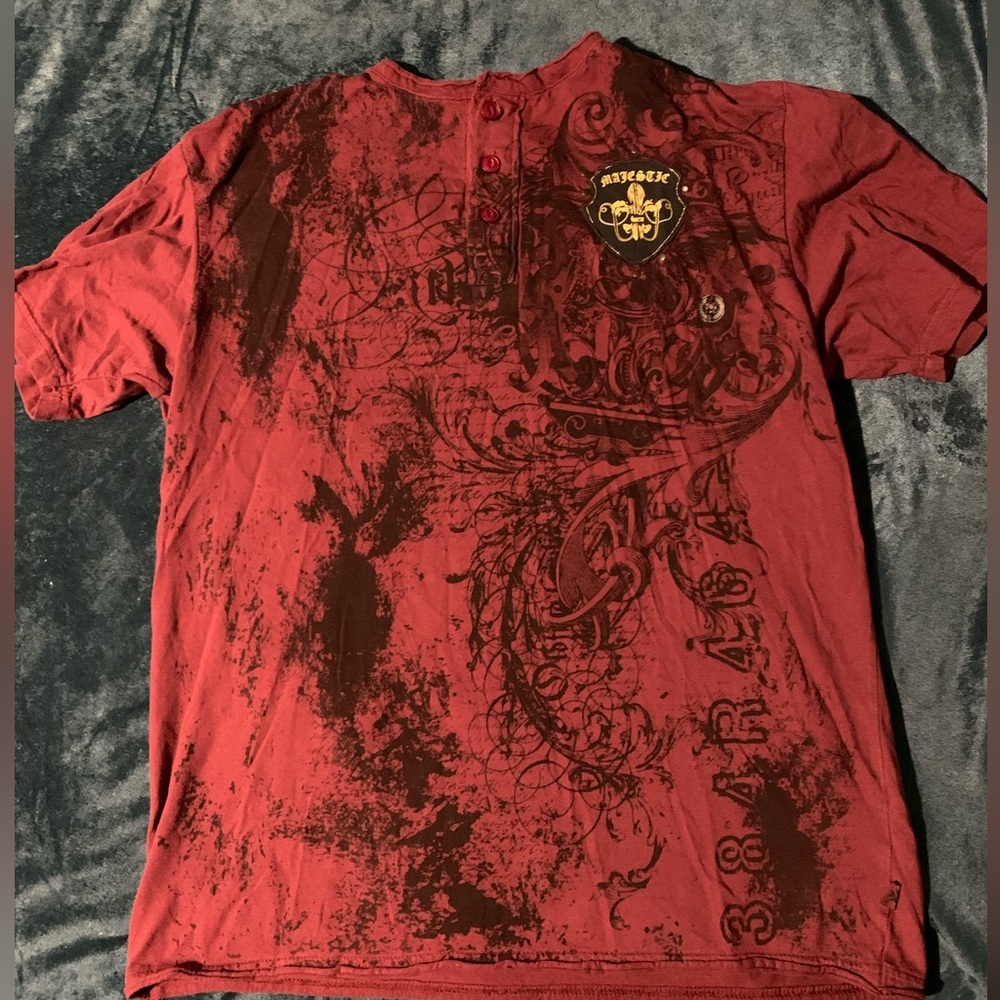 GOTHIC Y2K RED SHIRT